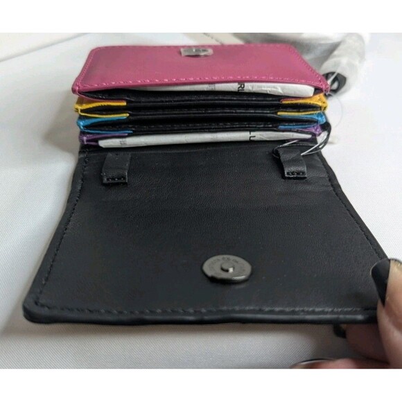 Karl Lagerfeld Paris - Nicolette Cardholder, Small, Black, Rainbow, NWT - Picture 6 of 7